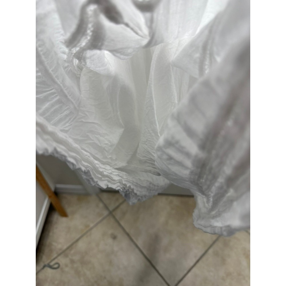 Rails Ashlyn White Linen Blend Smocked Midi Dress XS Boho Cottagecore - Picture 9 of 11